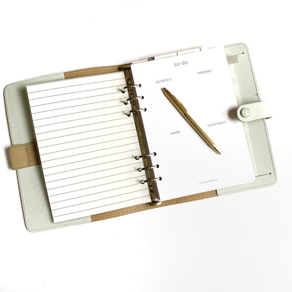 Black and White Geometric Scallop Minimal Planner Dashboard - East Street Paper Co.