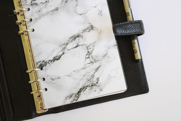 Marble White And Grey Minimal Planner Dashboard - East Street Paper Co.