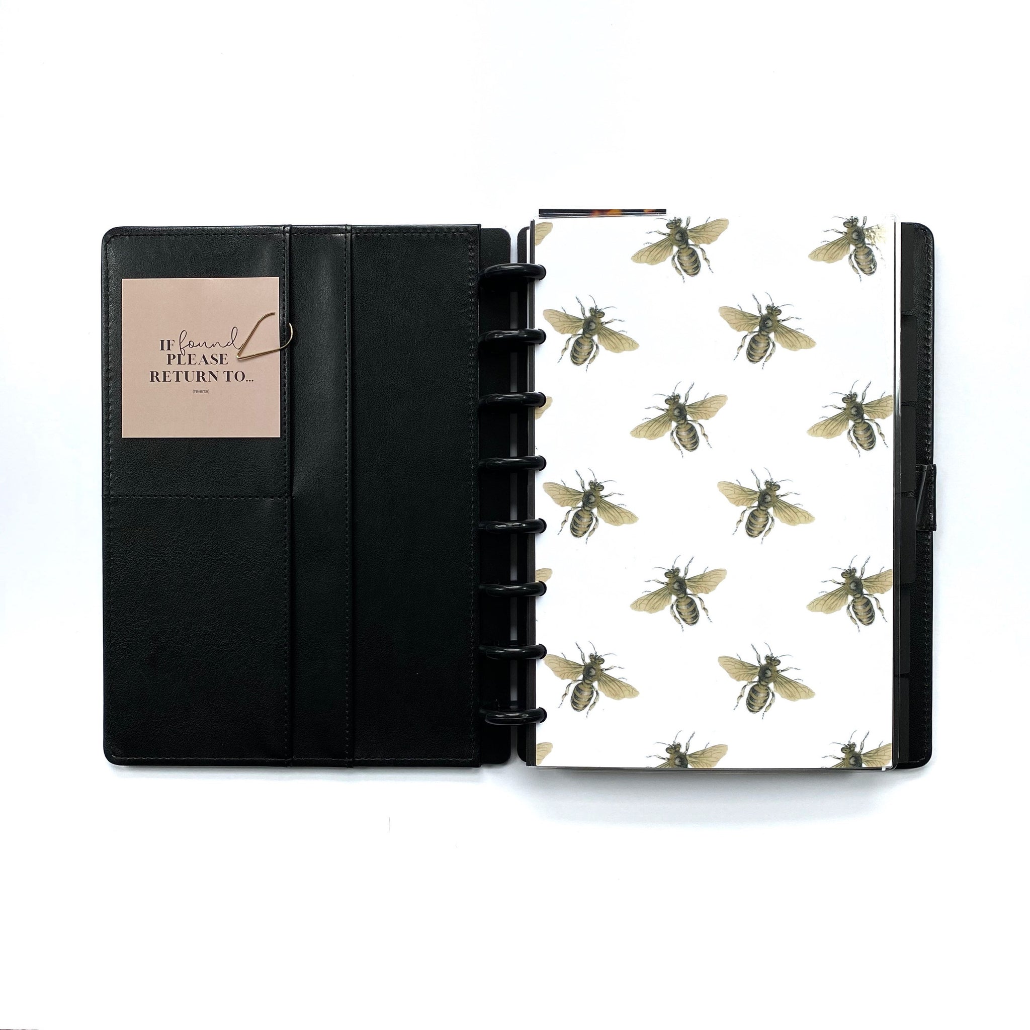 Scattered Bee Minimal Planner Discbound Dashboard - East Street Paper Co.