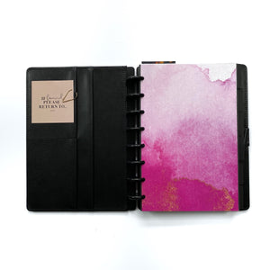 Pink Gold Glitter Watercolor Minimal Planner Discboud Dashboard - East Street Paper Co.