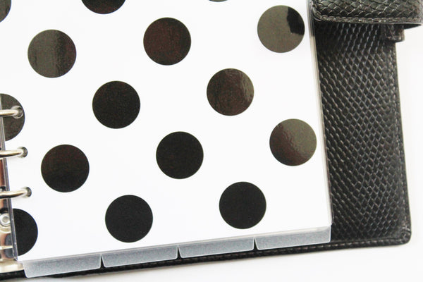 Large Polka Dot Spots Minimal Planner Dashboard