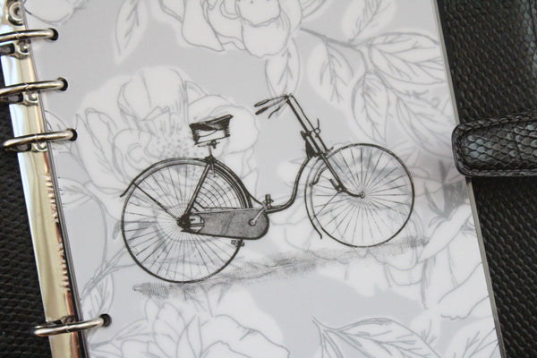 Vintage Bicycle Vellum Minimal Planner Dashboard - East Street Paper Co.