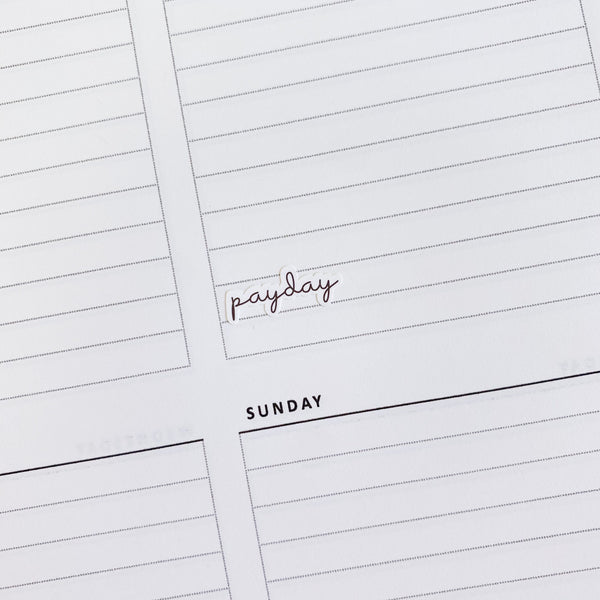 Payday Calendar Reminder Script Planner Stickers