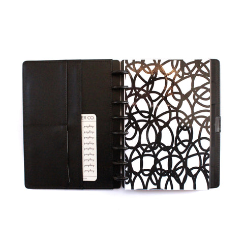Black and White Scribble Abstract Planner Dashboard
