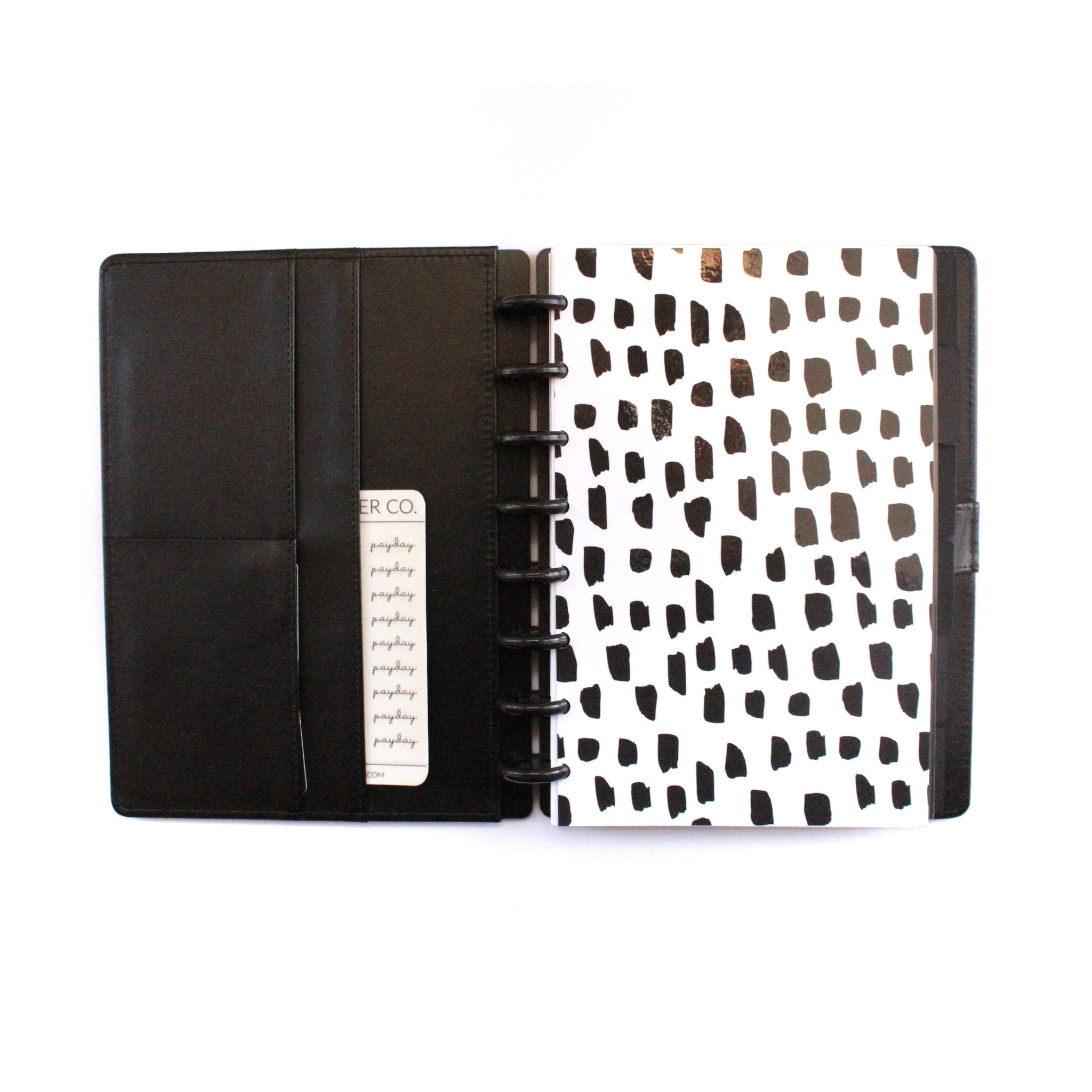 Black and White Abstract Dalmation Dots Dashboard
