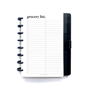 Grocery List Printed Planner Insert