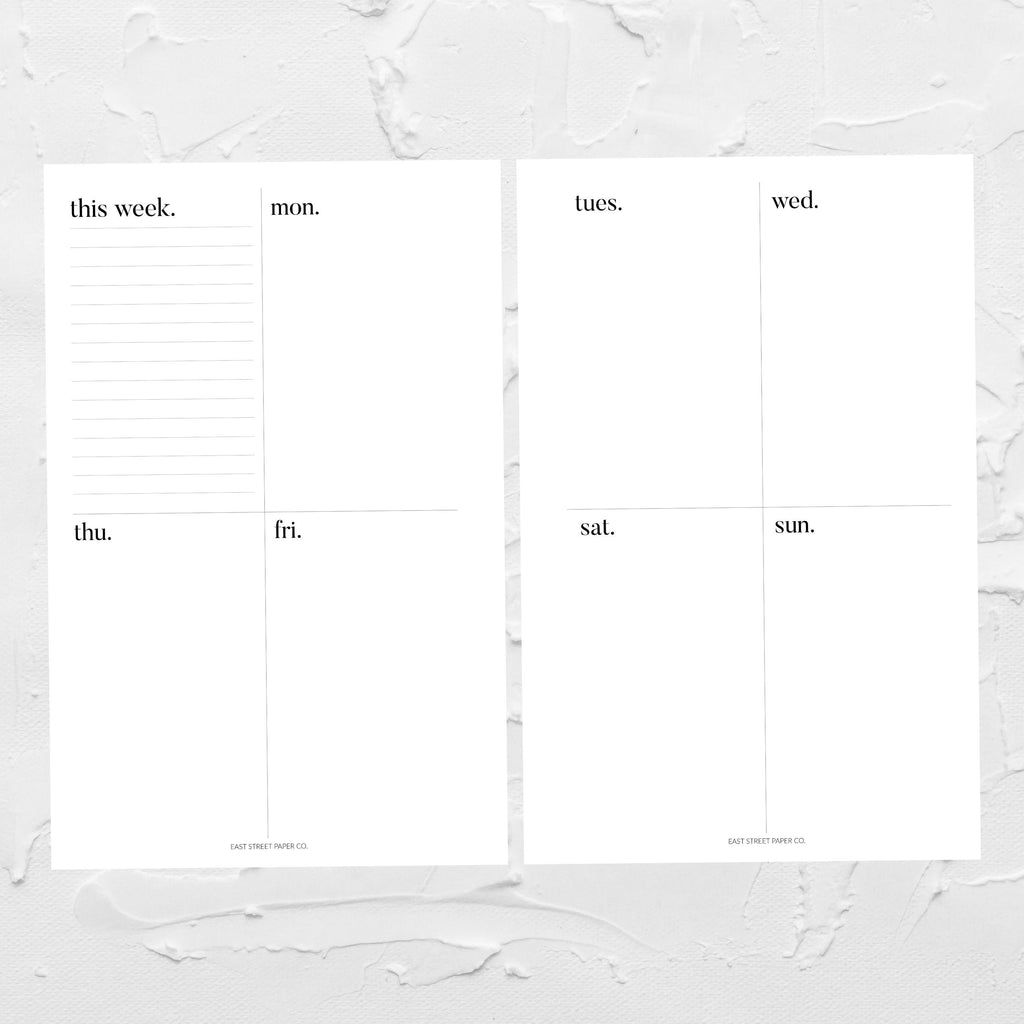 Letter Undated Daily Agenda Sheets | Eleven Discs
