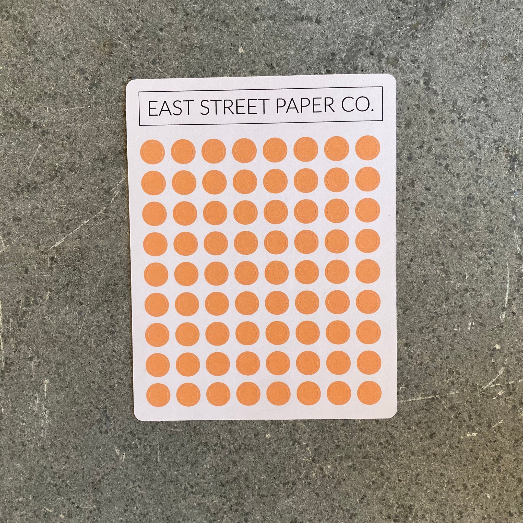 Cantaloupe Orange Mini Planner Dot Stickers