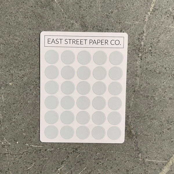 Morning Mist Blue Large .5" Planner Dot Stickers