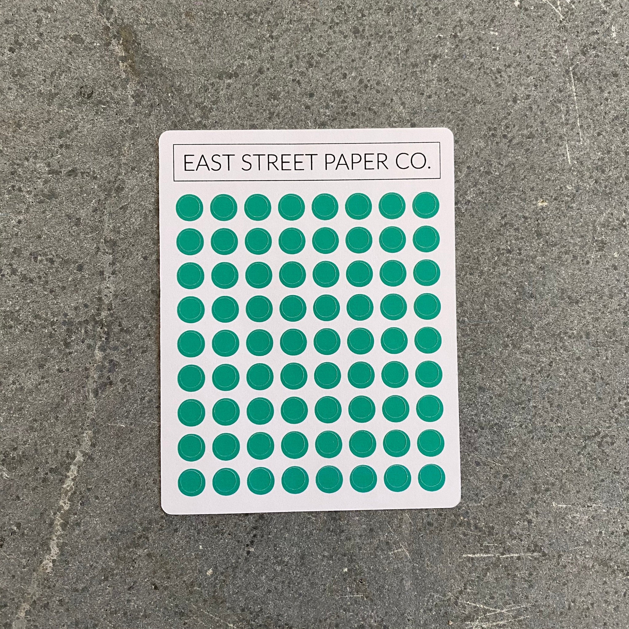Emerald Green Mini Planner Dot Stickers