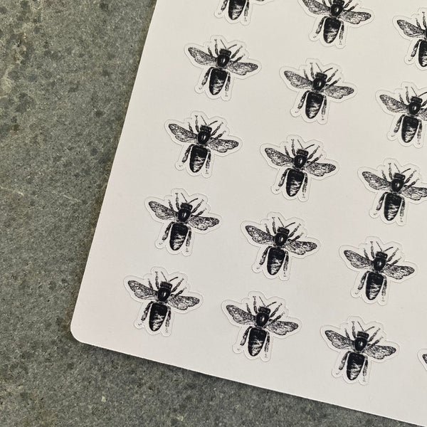 Black Bee Mini Planner Stickers