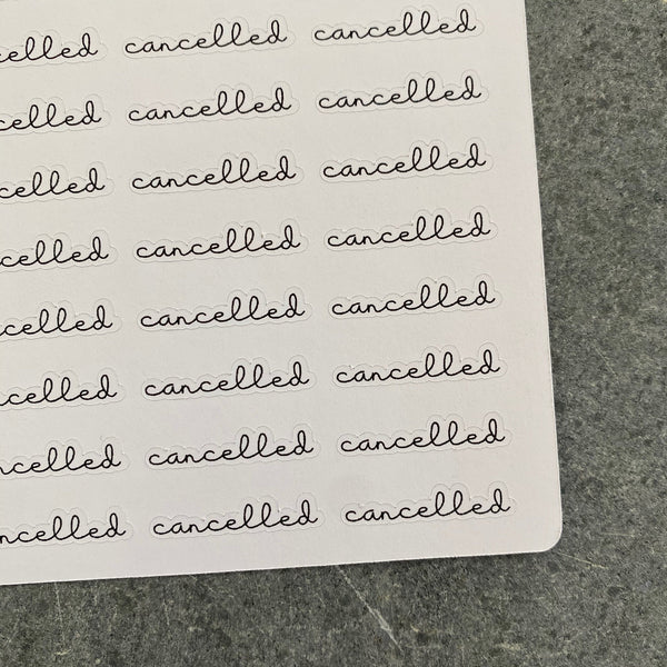 Cancelled Calendar Reminder Script Planner Stickers