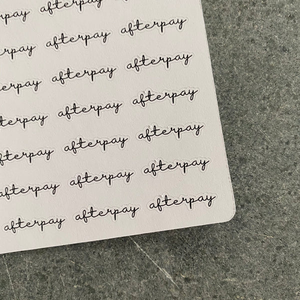 Afterpay Payment Bill Reminder Stickers