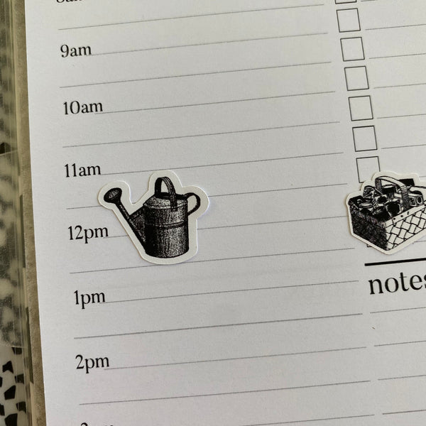 Watering Can Vintage Mini Planner Stickers