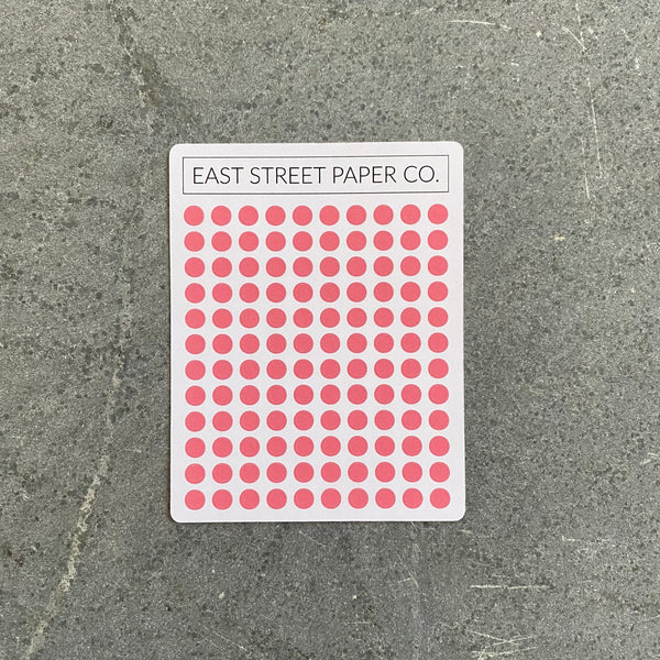 Pink Lemonade Tiny .20" Planner Dot Stickers