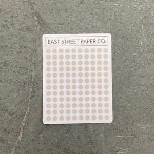 Ash Grey Tiny .20" Planner Dot Stickers