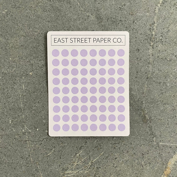 Lavender Purple Mini Planner Dot Stickers