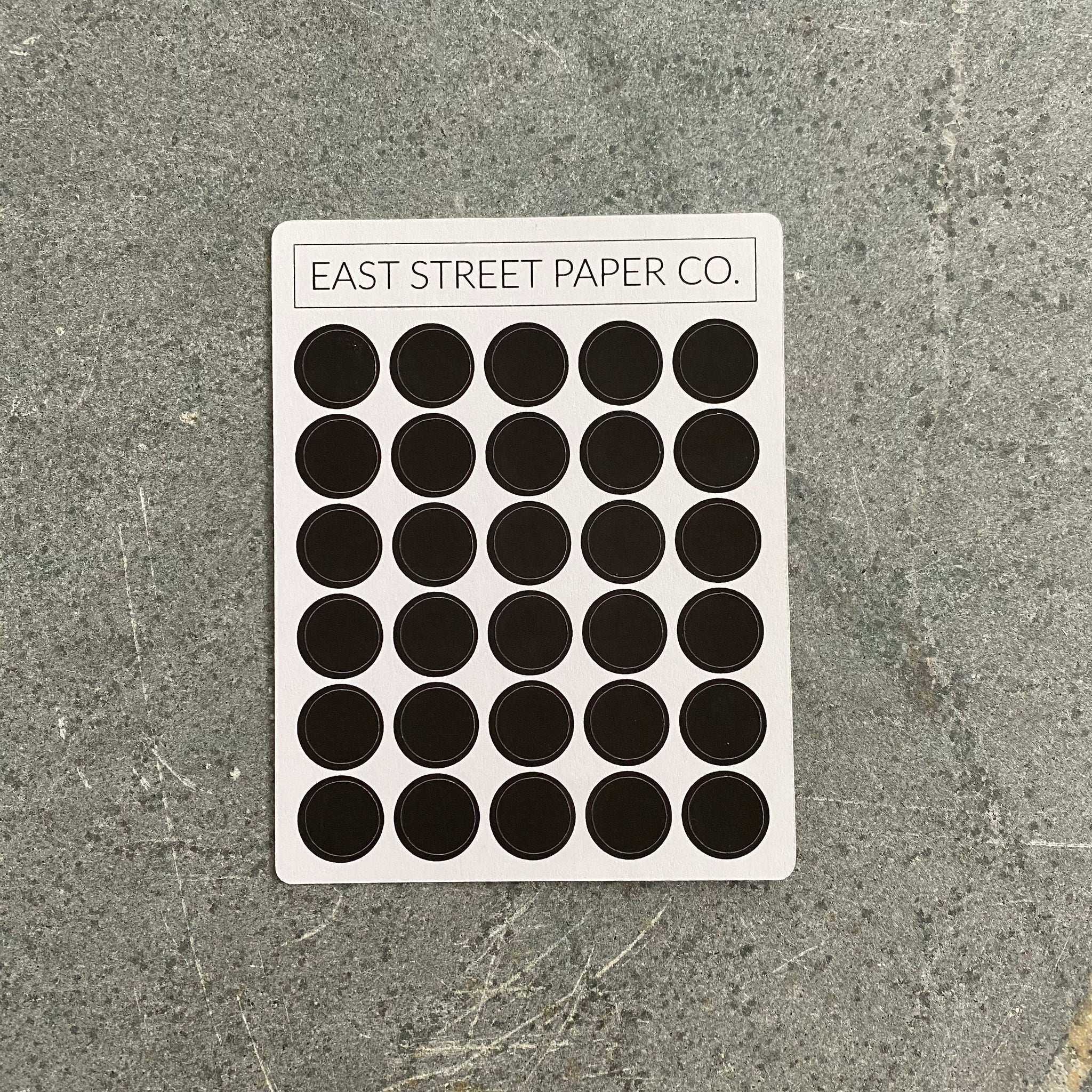 Black Large .5" Planner Dot Stickers