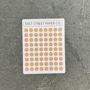 Latte Mini Planner Dot Stickers