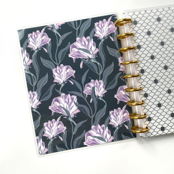 Morning Glory Floral Disc-Bound Laminated Planner Cover