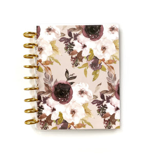 Watercolor Blooms "Plum" Disc-Bound Laminated Planner Cover