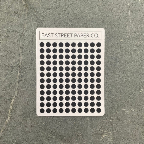 Black Tiny .20" Planner Dot Stickers