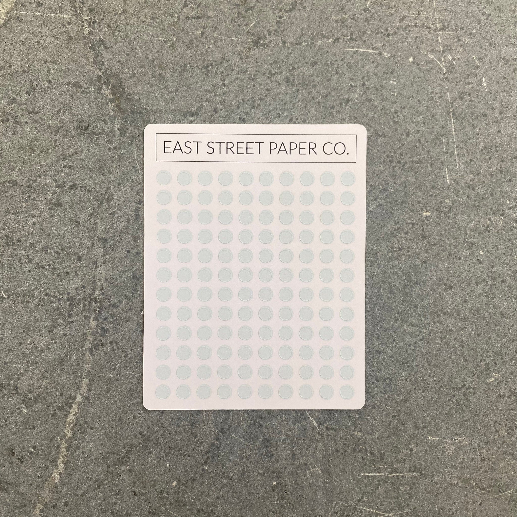 Frosty Mint Blue Tiny .20" Planner Dot Stickers