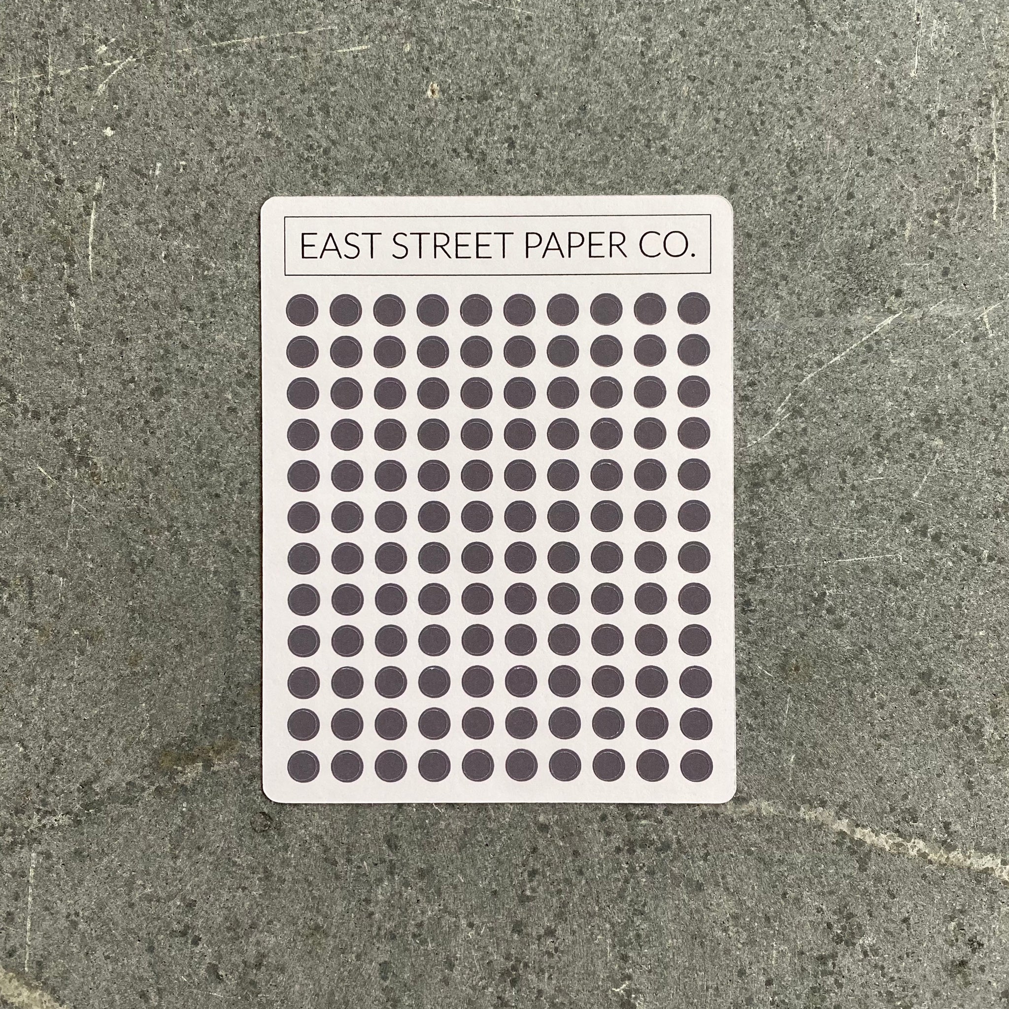 Granite Grey Tiny .20" Planner Dot Stickers