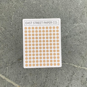 Latte Tan Tiny .20" Planner Dot Stickers