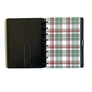 Green Red White Holiday Plaid Minimal Planner Dashboard