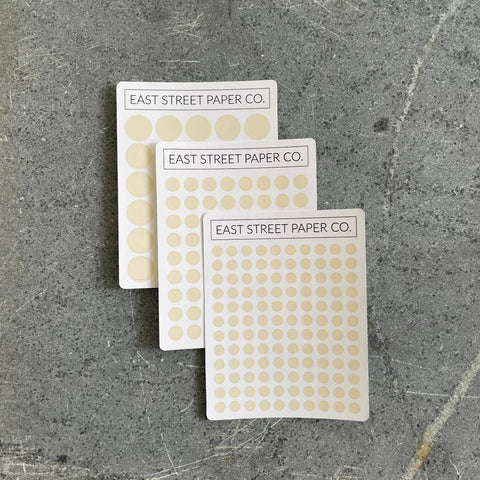 Lemon Icing Dot Trio 3 Pack Planner Dot Stickers - Functional Planner Deco Sheet