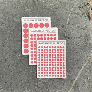 Pink Lemonade Dot Trio 3 Pack Planner Dot Stickers - Functional Planner Deco Sheet