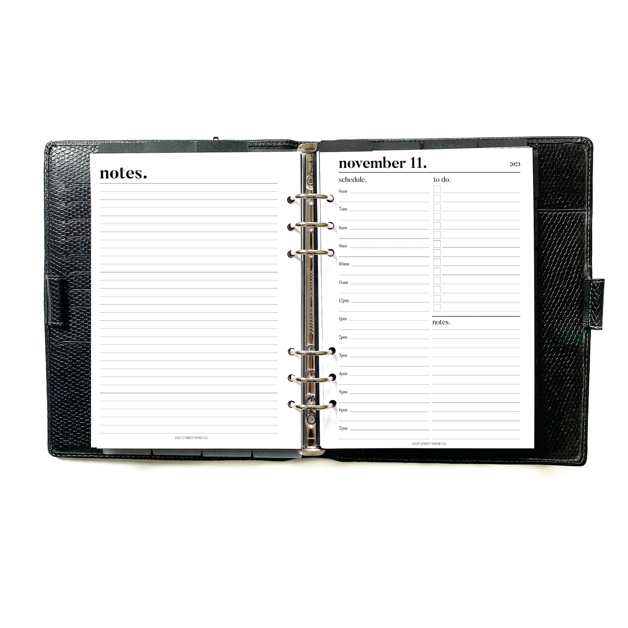 PRINTED A5 Lined Note Planner Inserts 6 Ring Organiser 