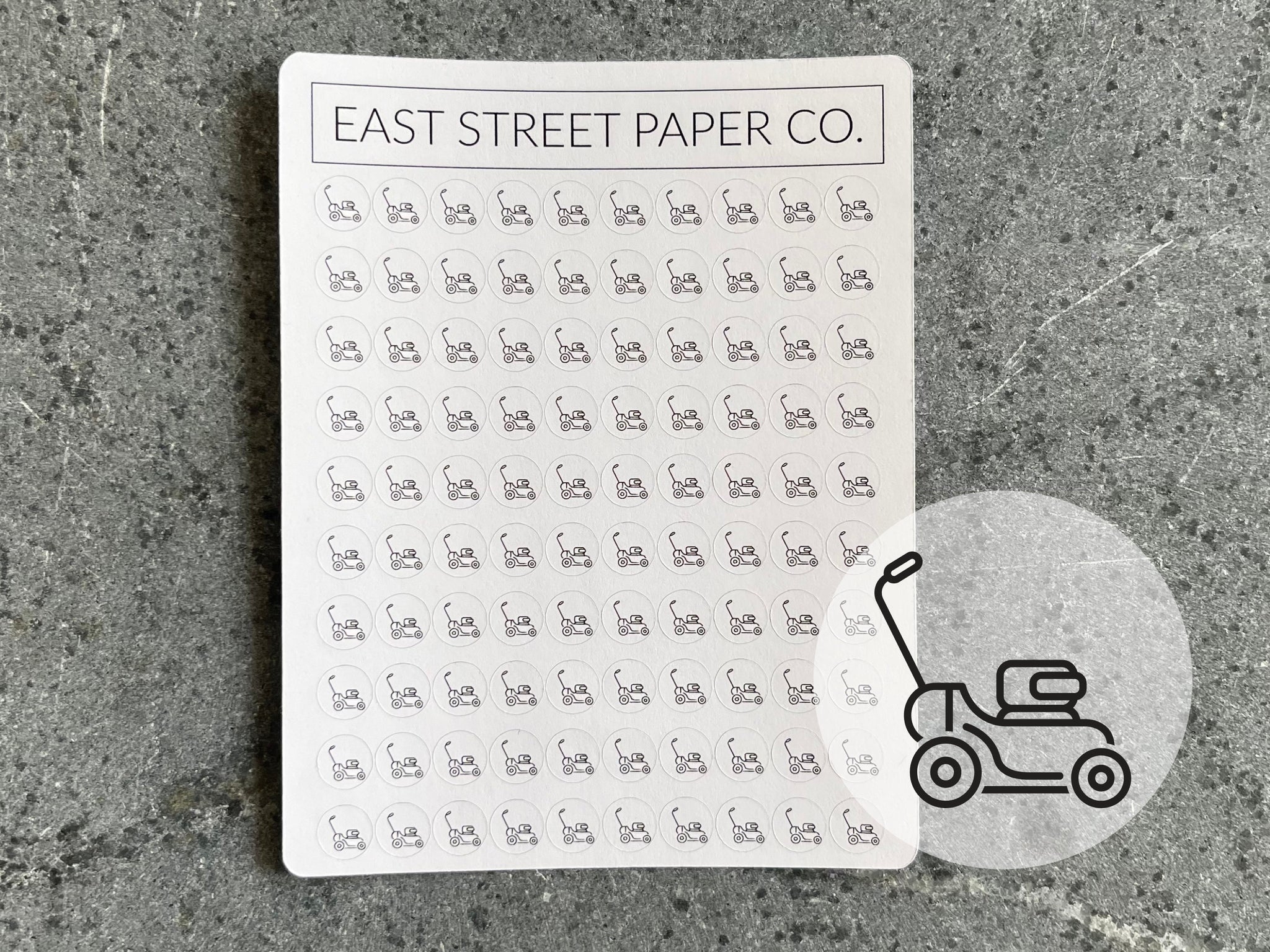 Lawn Mower TINY ICONS Stickers