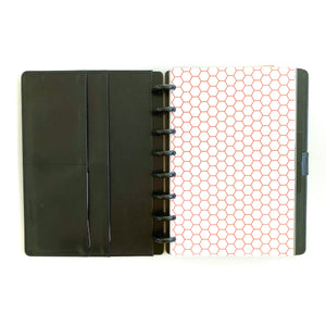 White and Coral Honeycomb Minimal Planner Disc Bound Dashboard